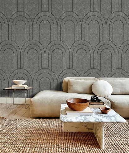 OPPIO Viltpaneel Grijs - BAROK - 280x60 cm - Brandvertragend & Geluiddempend