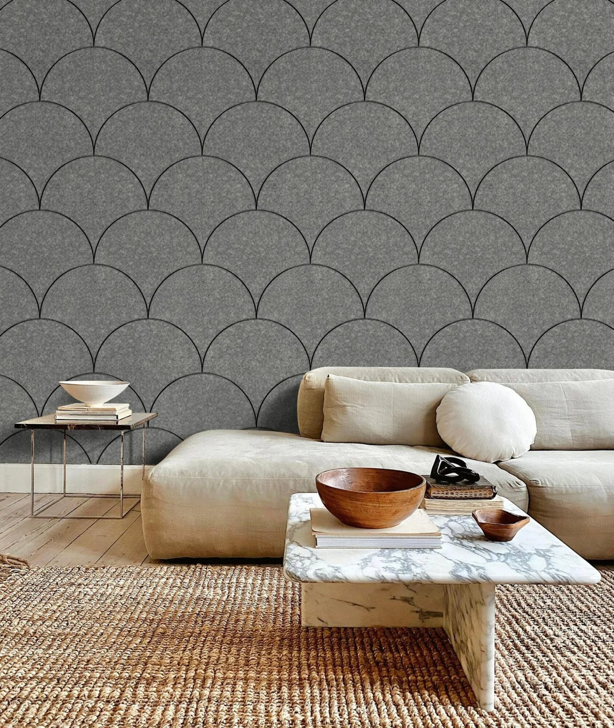 OPPIO Viltpaneel Grijs - SCHRUB - 280x56 cm - Brandvertragend & Geluiddempend