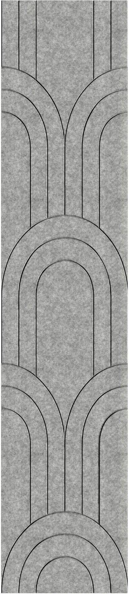 OPPIO Viltpaneel Licht Grijs - BAROK - 280x60 cm - Brandvertragend & Geluiddempend