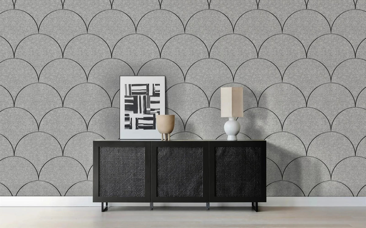 OPPIO Viltpaneel Licht Grijs - SCHRUB - 280x56 cm - Brandvertragend & Geluiddempend