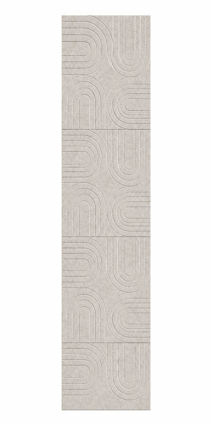 OPPIO Viltpaneel OFF WHITE - BOGEN - 280x52 cm - Brandvertragend & Geluiddempend