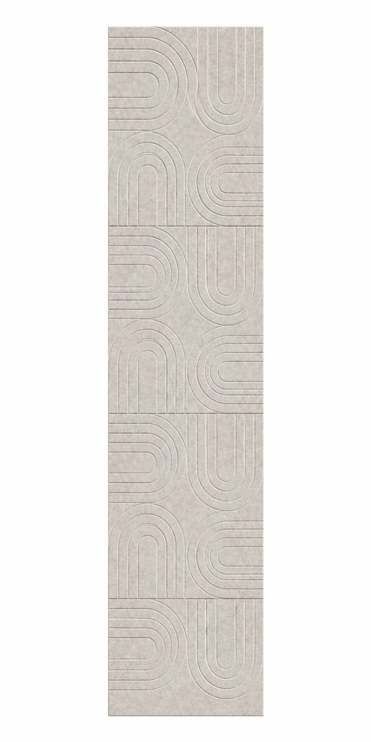OPPIO Viltpaneel OFF WHITE - BOGEN - 280x52 cm - Brandvertragend & Geluiddempend