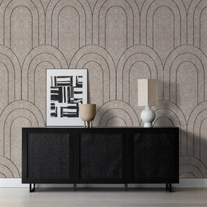 OPPIO Viltpaneel TAUPE - BAROK - 280x60 cm - Brandvertragend & Geluiddempend