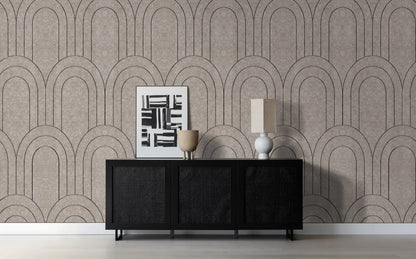 OPPIO Viltpaneel TAUPE - BAROK - 280x60 cm - Brandvertragend & Geluiddempend