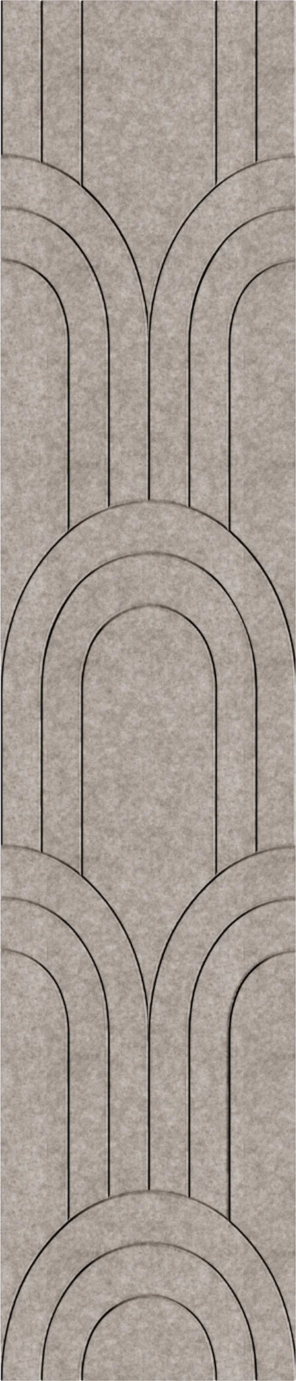 OPPIO Viltpaneel TAUPE - BAROK - 280x60 cm - Brandvertragend & Geluiddempend