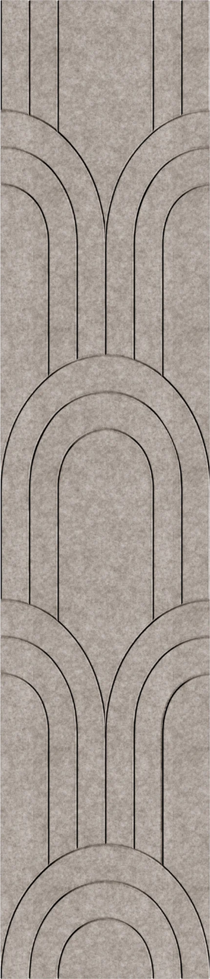 OPPIO Viltpaneel TAUPE - BAROK - 280x60 cm - Brandvertragend & Geluiddempend