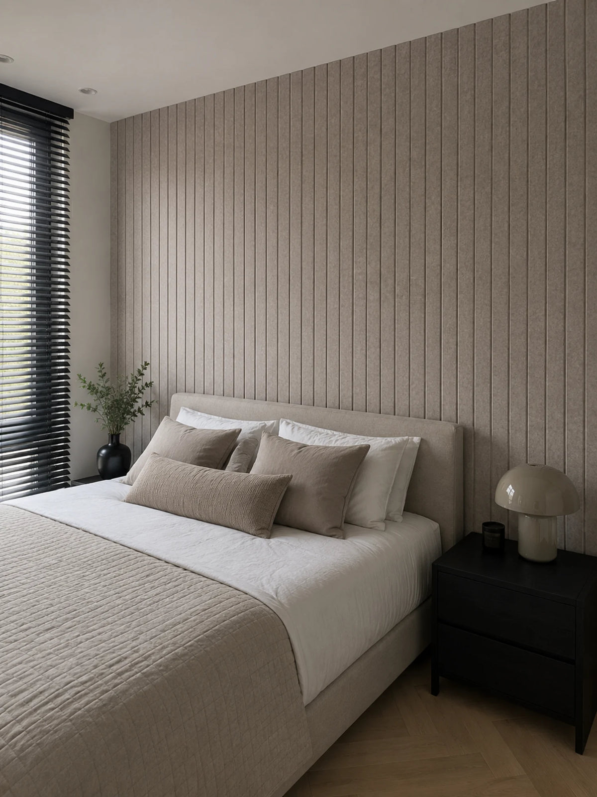 OPPIO Viltpaneel TAUPE - JAPANDI - 280x60 cm - Brandvertragend & Geluiddempend