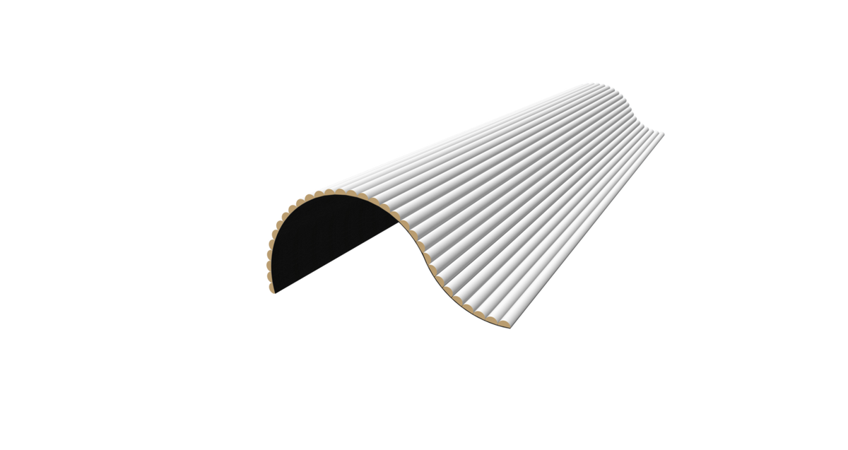 Akoestische Wand Panelen Lattenwand Met Vilt Ronde latten Wit – 270 Cm × 60 Cm