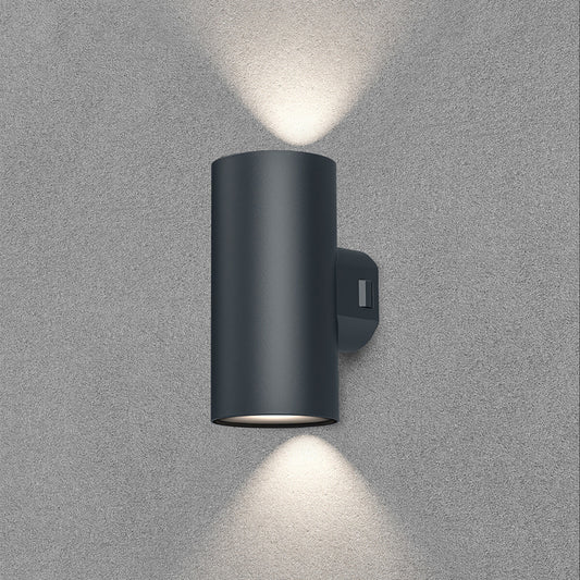 OPPIO Round - Up & Down - Zwart - Rond - LED Wandlamp - Voor Buiten en Binnen