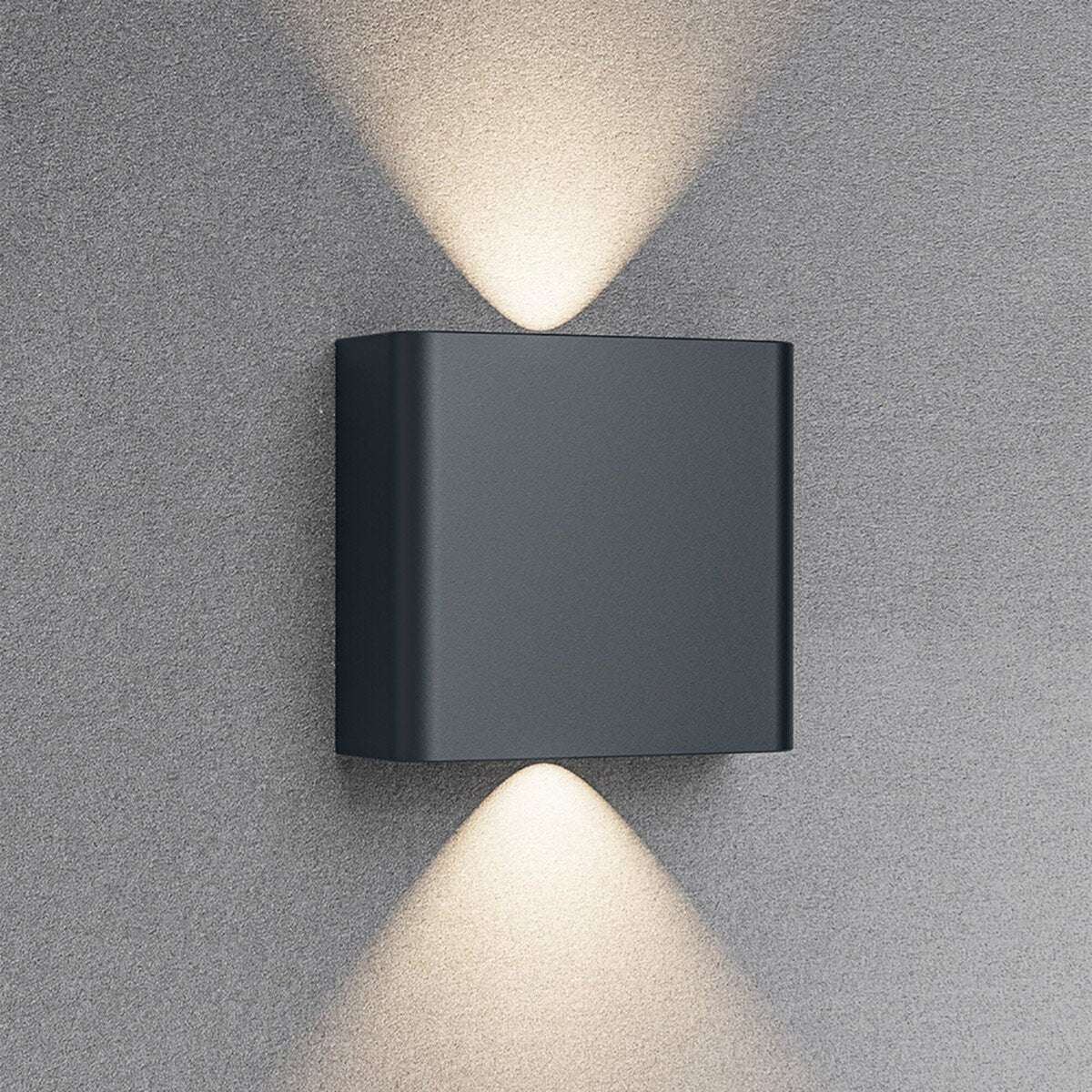 OPPIO SQUARE - Antraciet - Up & Down - LED Wandlamp - Voor Buiten en Binnen