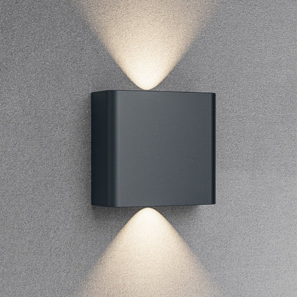 OPPIO SQUARE - Antraciet - Up & Down - LED Wandlamp - Voor Buiten en Binnen