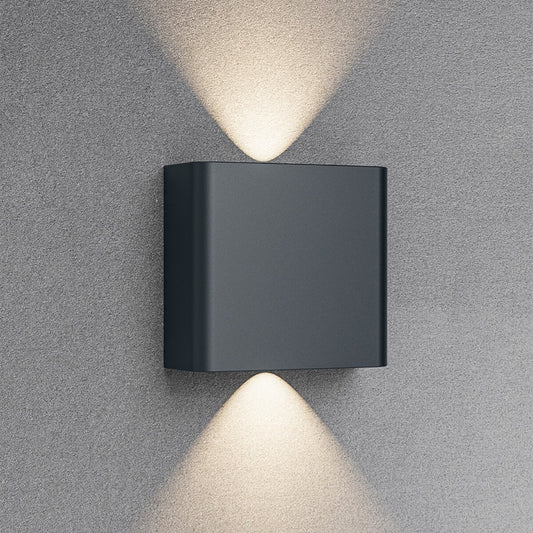 OPPIO SQUARE - Antraciet - Up & Down - LED Wandlamp - Voor Buiten en Binnen