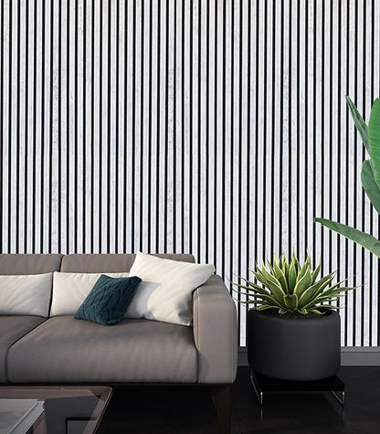 33€ Akoestische wandpaneel WİT (Latten wanden) | 60x270x18 cm| 25 mm latten