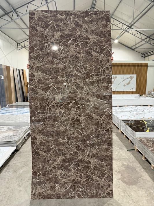 33€ Pvc Wandpaneel 122x280x0,3 cmVivaldi Glossy Brown