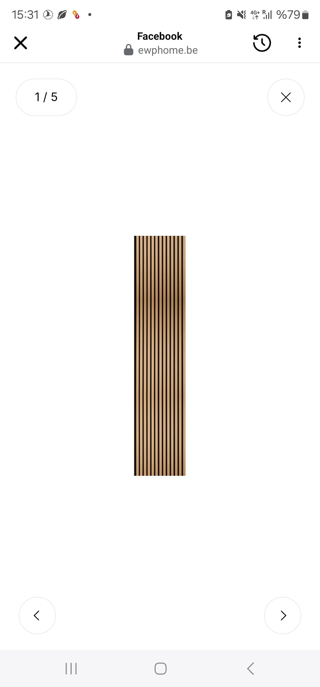33€ Akoestische wandpaneel (Latten wanden)| 60x280×18cm | Eiken |TEAK 27 mm latten