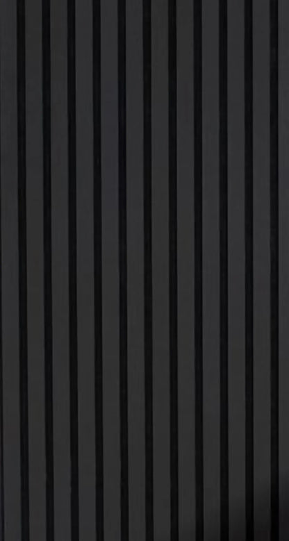 33€ Akoestische wandpaneel zwart (Latten wanden) | 60x270x18 cm | black oak | 27 mm latten