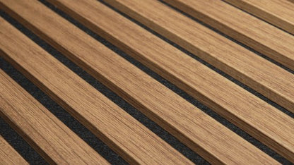 33€ Akoestische wandpaneel (Latten wanden)| 60x280×18cm | Eiken |TEAK 27 mm latten